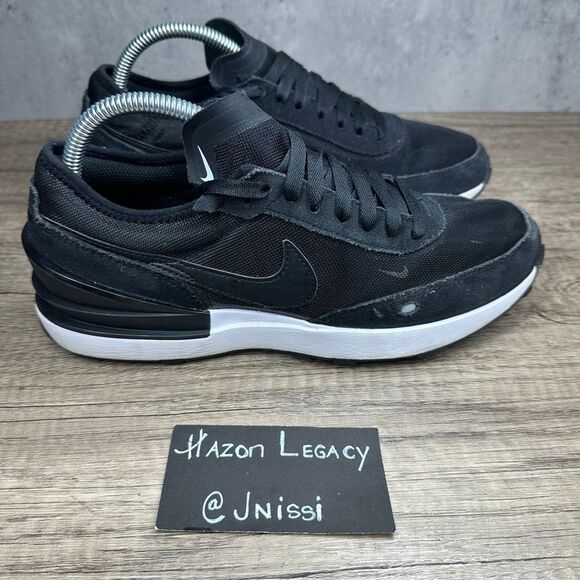 Nike~Boy’s~Waffle One (DC0481-001) Black Running Sneakers~Size 7Y - Picture 2 of 8